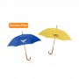 Custom Made Umbrellas - RPET Wooden Umbrella with Curved Handle