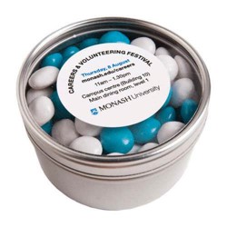 2 50g Bags Chewy Fruits Packed in Small Round Window Tins