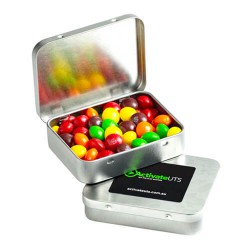 65g SkittlesPacked in Rectangle Hinge Tins