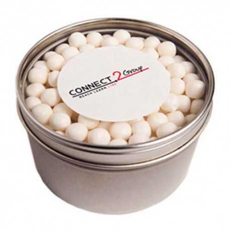 2 50g Bags Mints Packed in Small Round Window Tins