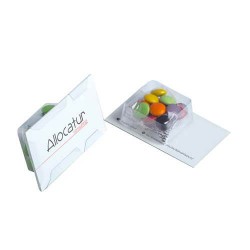 14g Chocolate Beans Packed in Biz Card Sleeve