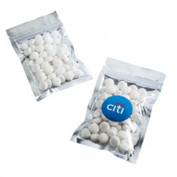 50g Mints Packed in Silver Zip Lock Bag