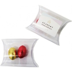 2 Mini Solid Chocolate Easter Eggs Packed in Pillow Packs