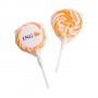 16-20g Orange Candy Lollipops With Sticker
