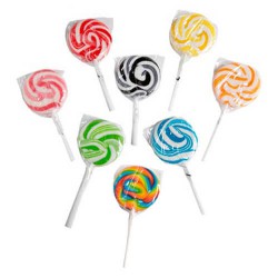 16-20g Multi-Coloured Candy Lollipops With Sticker
