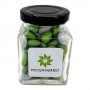 100g Chocolate Beans Packed in Small Glass Square Jars