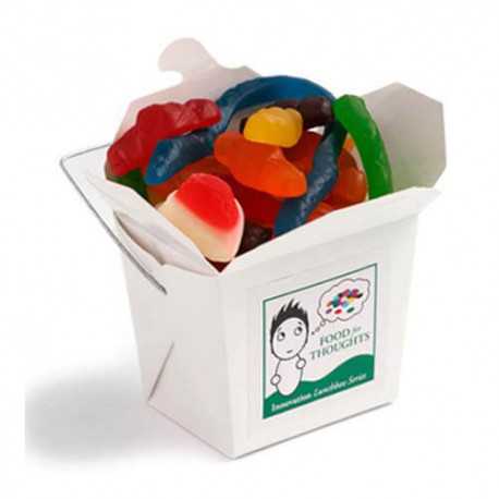100g Mixed Lollies Packed in White Cardboard Noodle Boxes