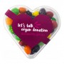 50g Skittles Packed in Acrylic Hearts