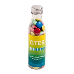 100g Chocolate Beans Packed in Soda Bottles - Customisable Confectionary