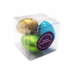 4 Mini Chocolate Easter Eggs Packed in Small Cubes