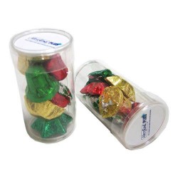 55g Christmas Chocolates Packed in Pet Tubs