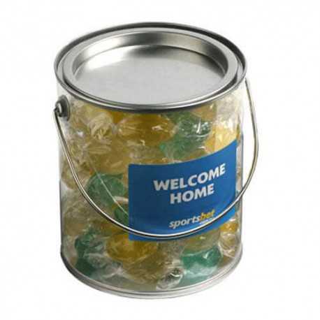 550g Boiled Lollies Packed in Big PVC Buckets