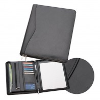 Leather Zip Compendiums - A4 Cowhide Leather Compendium