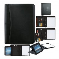 Leather Zip Compendiums - Pedova iPad Stand Padfolio