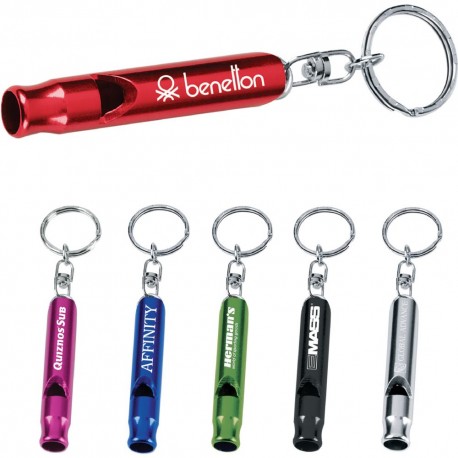 Metal Keyrings - Metal Whistle / Key Ring