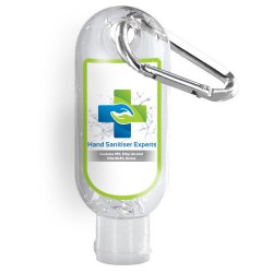 30ml Hand Sanitiser with Carabiner