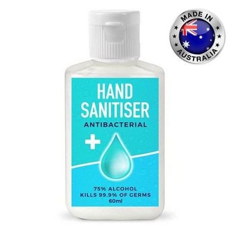 Hand Sanitisers - 60ml - 75% Australian Made Antibacterial Hand Sanitiser Gel