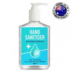 Hand Sanitisers - 250ml -75% Australian Made Antibacterial Hand Sanitiser Gel