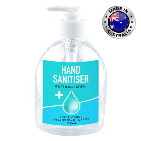 500ml - 75% Australian Made Antibacterial Hand Sanitiser Gel