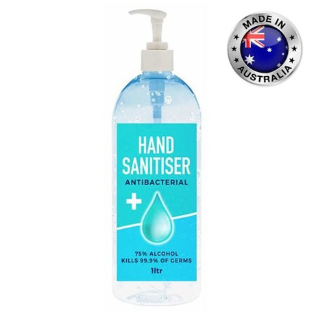 1 Litre - 75% Australian Made Antibacterial Hand Sanitiser Gel