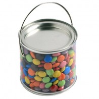 Medium PVC Bucket Filled with Choc Beans 400G (Corporate Colours)