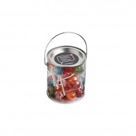 Big PVC Bucket Filled with Ball Lollipops X44 (Corporate Coloured Lolllipops)