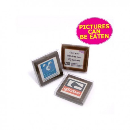 Picture Chocolate – Milk or Dark Chocolate in PVC Stand Up Box