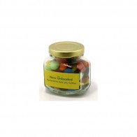 Choc Beans in Glass Squexagonal Jar 90G (Mixed Colours)