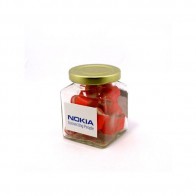 Personalised Rock Candy in Glass Square Jar