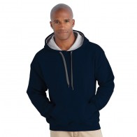 Fleece Tops - Heavy Blend Adult Contrast Hooded Sweatshirt
