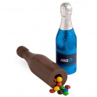 Chocolate Champagne Bottle 100G Filled with 80G M&Ms