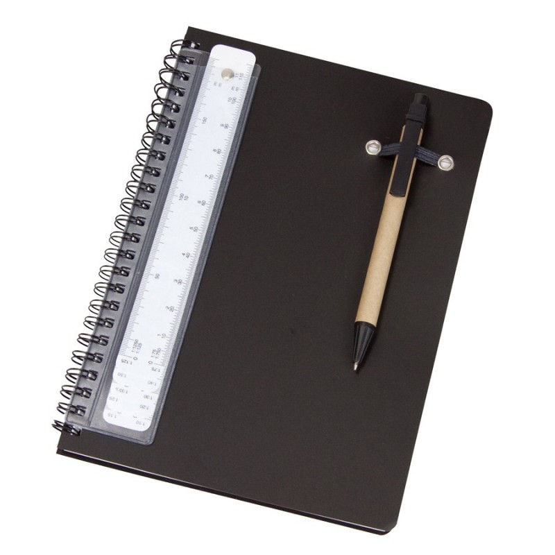 A5 Notebook with Pen and Scale Ruler | Corporate Branded & Printed ...