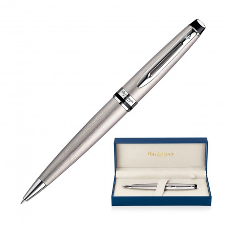 Metal Pen Ballpoint Waterman Expert - Brushed Stainless CT