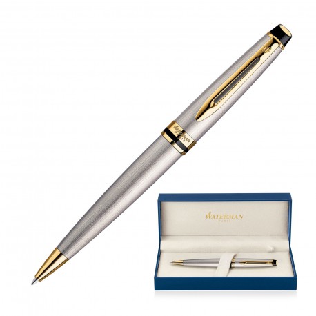 Metal Pen Ballpoint Waterman Expert - Brushed Stainless GT