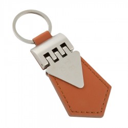 Leather Key Ring Leather Brown