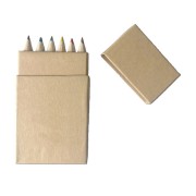 6 Pack Coloured Pencils in Mini Pencil Box 