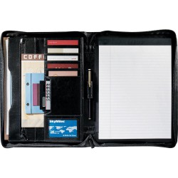 Leather Zip Compendiums - Renaissance Zippered Bonded Leather Padfolio