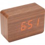 LED Display Clock - Wood