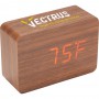 LED Display Clock - Wood