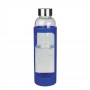 Sleeve Glass Drink Bottle with Stainless Steel Lid