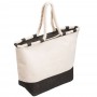 Zippered Laminated Jute Canvas Tote Bag