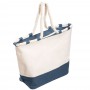 Calico & Jute Bags - Zippered Laminated Jute Canvas Tote Bag