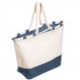 Zippered Laminated Jute Canvas Tote Bag