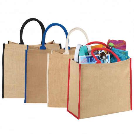 Calico & Jute Bags - Large Jute Tote