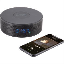 Desk Clocks - Bluetooth Speaker Clock w/Wireless Charging