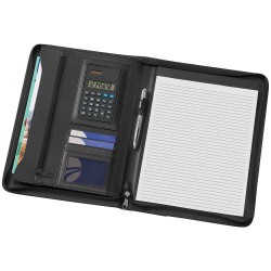 Non Leather Compendiums - A4 Phoenix Zippered Compendium with Solar Calculator