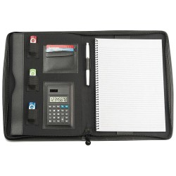 Non Leather Compendiums - A4 Zippered Calculator Compendium