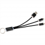 Metal Keyrings - Metal 3-in-1 Charging Cable with Key ring