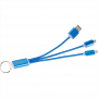 Metal Keyrings - Metal 3-in-1 Charging Cable with Key ring