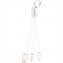 Metal Keyrings - Metal 3-in-1 Charging Cable with Key ring
